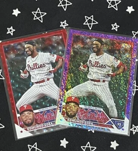 2 Card Lot 2023 Topps Update #US2 EDMUNDO SOSA Red Foil /299 & Purple Foil /799 - Picture 1 of 7