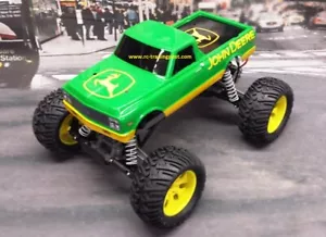 John Deere 1972 Chevy C10 maßgeschneidert lackiert RC Karosserie 1/10 WB 232 mm Stampede, Granit - Bild 1 von 4