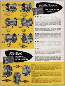 1955 Bronson Fishing Reels Print Ads Fly Reels Bait CastersSpinning Reels - Picture 1 of 4