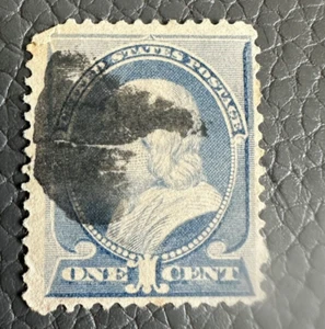 1887 US Scott # 212 Benjamin Franklin 1 Cent Briefmarke - Bild 1 von 2