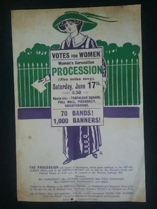 SUFFRAGETTE MOVEMENT POSTER ,JUNE 17th, exact reproduction, lots of items listed - Picture 1 of 8