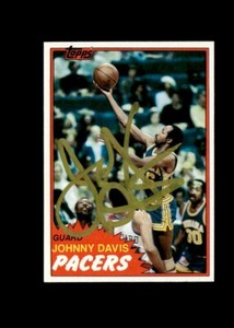 Johnny Davis 1981-82 Topps authentic autographed card Pacers