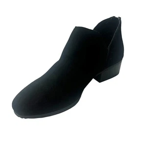 Kenneth Cole Reaction botín de gamuza para mujer talla 7 M botas de salto laterales negras - Imagen 1 de 10
