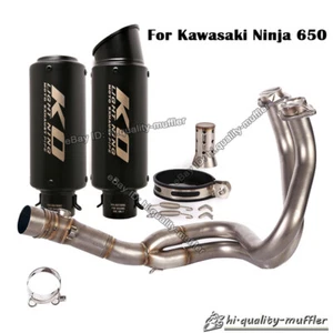 For Kawasaki Ninja 650 2012-2022 Full Exhaust System Muffler Pipe With DB Killer - Picture 1 of 12