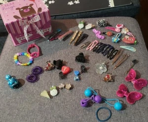 Pre-owned lot of girls hair accessories with box storage - Picture 1 of 6