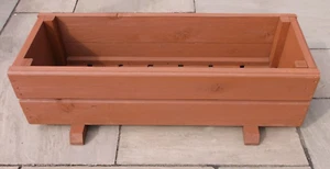 Long Garden Wooden Planter Trough Veg Wood Flower Boxes 90cm long x 27cm tall - Picture 1 of 6