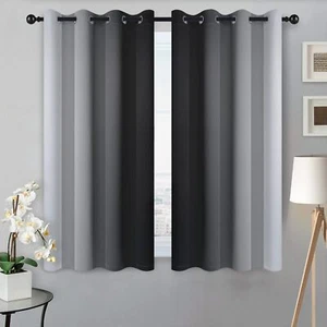Mixed ColorBlackout Curtains,Thermal Insulated Foldable2Panel,52x54 inches long - Picture 1 of 8