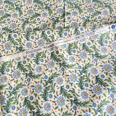 BTY 104" Wide Floral Fabric Heirloom Manor Connecting Threads Cotton - Image 1 of 4