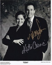 MATT LAUER and KATIE COURIC signed autographed 8x10 THE TODAY SHOW photo