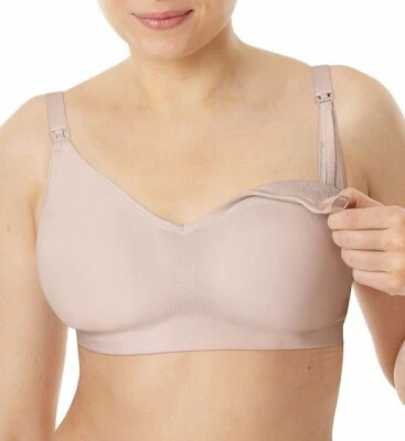 Playtex Maternity Nursing Seamless Wirefree Full  Bra 4956 Sandshell Sz.XS,L - Image 1 of 4