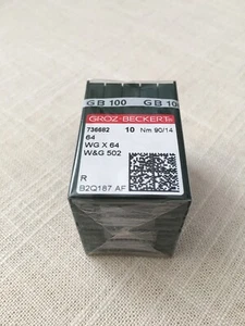 Willcox & Gibbs Máquina de Coser Agujas Pack de 100 Groz-Beckert Tamaño 90/14 - Imagen 1 de 1