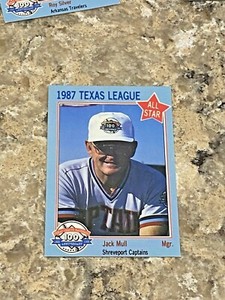 1987 Texas League All Stars Jack Mull #6 Shreveport Captains Minor League Card