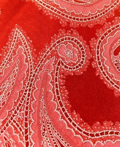 Corbata Hombre Colección Saxony 100% Seda Fresa Paisley, 60" X 3" - Imagen 1 de 3