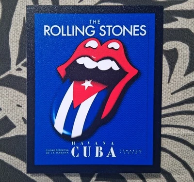 The ROLLING STONES Tour Event Magnet  ☆ 3.4X 4.1 inches Large ☆ HAVANA ☆ CUBA ☆ - Image 1 of 2