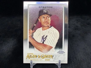 GIANCARLO STANTON 2020 TOPPS ALLEN & GINTER CHROME  #119 BASE CARD / YANKEES - Picture 1 of 2