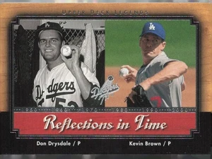 Tarjeta de béisbol 2001 Upper Deck Reflections in Time Don Drysdale & Kevin Brown #R8 - Imagen 1 de 2