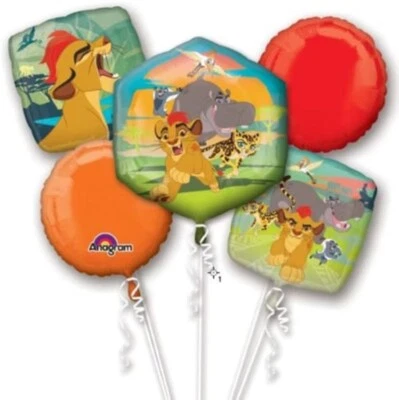 ANOGRAM Disney Lion King Lion Guard Balloons Pack of 5 Foil