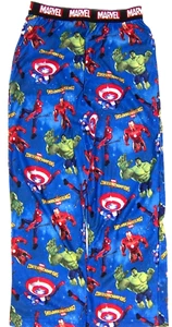 Marvel Superheroes Boys Size 6/8 Flannel Sleep Pants NWT Blue Contest Champions - Picture 1 of 2