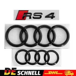 275MM+192MM+RS4 Für Audi A4 07-09 Vorne Motorhaube+ Hinten Kofferraum Emblem - Bild 1 von 7