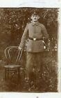 WWI German Soldier Studio Portrait Photo Postcard RPPC 1.WK