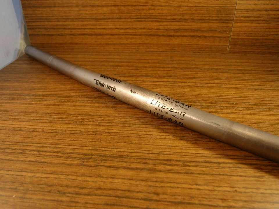 1990's MTB aluminium flat handlebar BIKE TECH Lite bar 2014 T6 140 gram 25.4 mm - Image 1 of 4