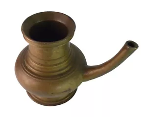 Old Bronze South Indian Kindi Holy Water Vessel Auspicious Occasions Pot G56-203 - Picture 1 of 9