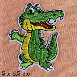 ÉCUSSON PATCH thermocollant - CROCODILE ENFANTIN * 5 x 6,5 cm * Applique brodée - Picture 1 of 1