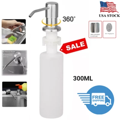 Soap Dispenser for Kitchen Sink Brushed Nickel Built in Sink Soap Dispenser - Image 1 of 4