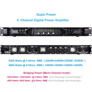 MiCWL 9200W 4 Channel Digital Power Amplifier Drive Stage Line Array Speaker 2WD - Picture 1 of 11