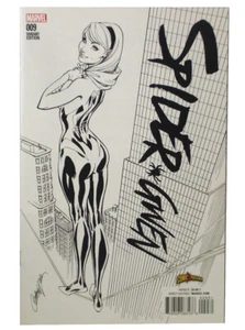 Spider-Gwen #9 Black & White Variant ComicXposure J Scott Campbell Marvel - Picture 1 of 2
