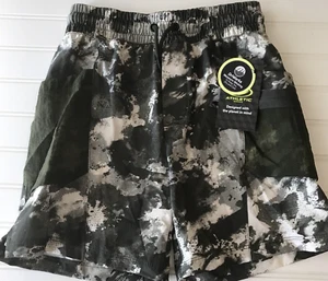 Athletic Works Boy’s Performance Shorts Medium (8) Smoky Olive Print New - Picture 1 of 6