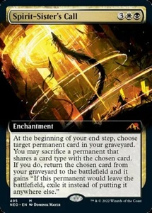 Spirit-Sister's Call x1 1x Extended Art Kamigawa: Neon Dynasty NM MTG - Picture 1 of 1