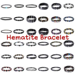 Wholesale 30 Pcs Lot Hematite Healing Stone Bracelet Mixed Random Style Bracelet - Picture 1 of 10