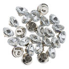 25 Stück Crystal Button für Sofa Kopfteil Polsterung Dekoration 18mm Silber