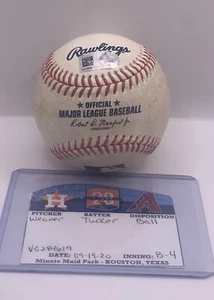 KYLE TUCKER Game Used Baseball - Houston Astros vs. Arizona Diamondbacks 9/19/20 - Picture 1 of 9