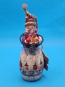 Jim Shore 2003 arte popular Heartwood Creek "muñeco de nieve con fruta" adorno - Imagen 1 de 9