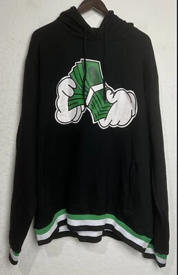 Evolution in Design 72 Savage Cash Easy Money Urban Streetwear Black Hoodie 2XL - Image 1 of 4