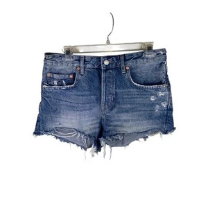 Free People We The Free Cut Off Shorts Women's Size 27 Button Fly Distressed - Picture 1 of 6