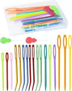 19 Pcs Yarn Needles Set, Assorted Yarn Needles Bent Tapestry Needle Weaving Need - Picture 1 of 12