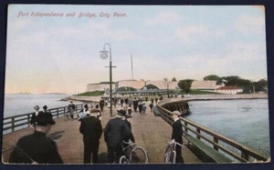 Fort Independence & Bridge, City Point, Boston, MA Postcard - Picture 1 of 2