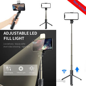 Remote Fill light Selfie Stick Tripod Desktop Stand For Samsung Galaxy Phones