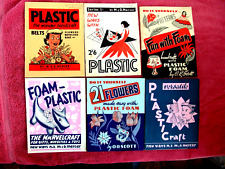 SIX HANDCRAFT PLASTIC FOAM BOOKS BY D.M. MERCER AND O.R.SCOTT  1950s era.