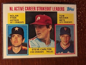 1984 Topps - Career Leaders #707 Nolan Ryan, Steve Carlton, Tom Seaver