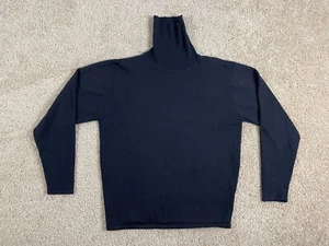 Vintage Casual Corner Pullover Sweater Womens Small Rib Knit Turtle Neck Black - Picture 1 of 11