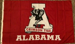 ALABAMA CRIMSON TIDE RED FLAG new 3x5ft superior quality fade resist us seller - Picture 1 of 4