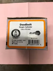 Stone Harbor HL010401 Dead Bolt Single Cylinder Satin Nickel - Picture 1 of 5