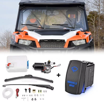 For Polaris General 1000 RZR 12V Electric Wiper Motor Kit + Wiper Rocker Switch  - Image 1 of 4