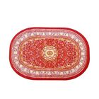 Oval Round Dollhouse Carpet Floral Pattern Floor Covering Mat