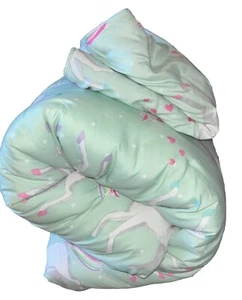 Pottery Barn Kids Molly Unicorn Rainbow Dream Aqua Full/Queen Comforter & Sham - Picture 1 of 10