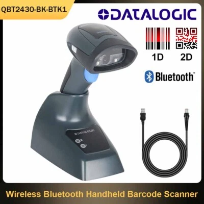 Datalogic QBT2430-BK-BTK1 Wireless Barcode Scanner USB 1D 2D QR Code Scanner - Image 1 of 4